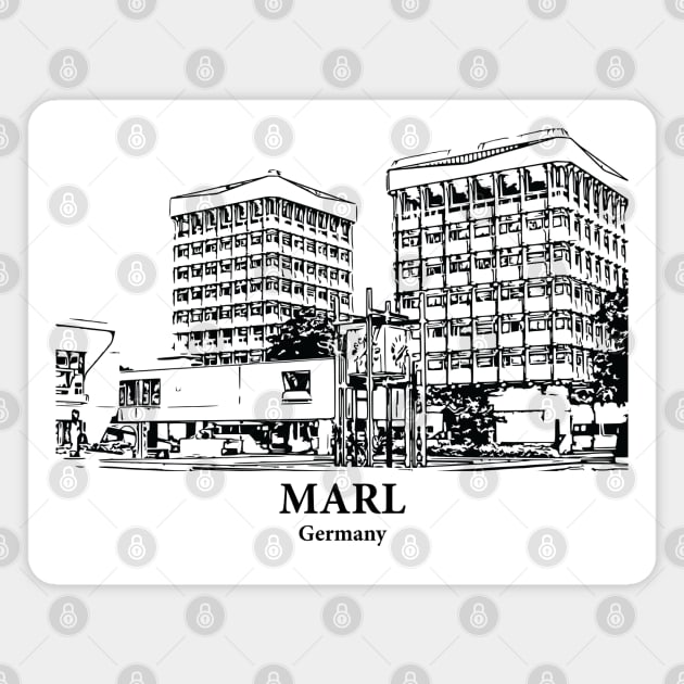Marl - Germany Magnet by Lakeric